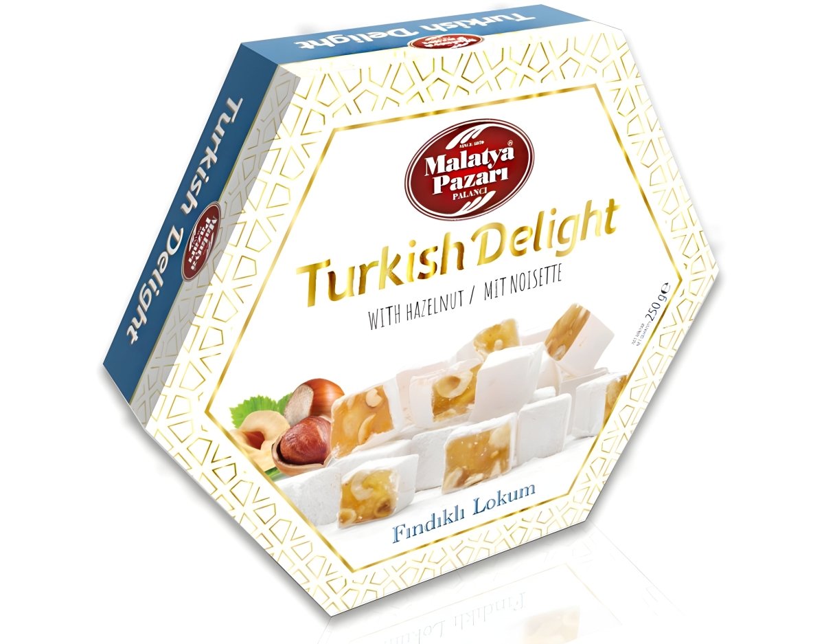 Hexagon Lokum mit Haselnüssen und Vanilla - 250 gr - Naturdeluxe