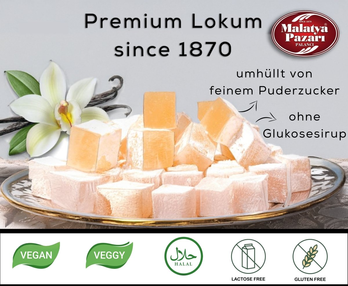 Hexagon Lokum mit Vanillengeschmack - 250 gr - Naturdeluxe