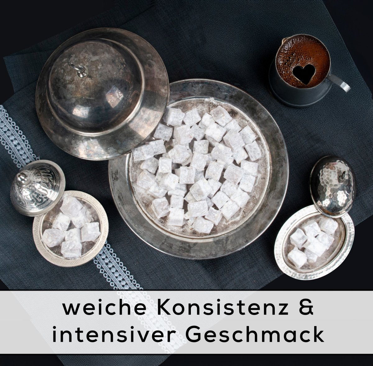 Hexagon Lokum mit Vanillengeschmack - 250 gr - Naturdeluxe