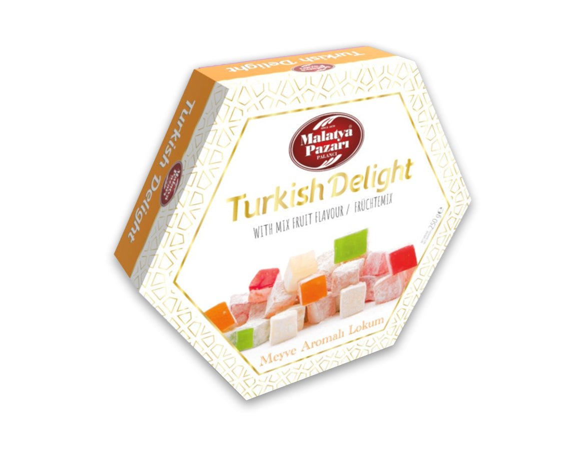 Hexagon Mini Lokum mit Früchtemix - 250 gr - Naturdeluxe