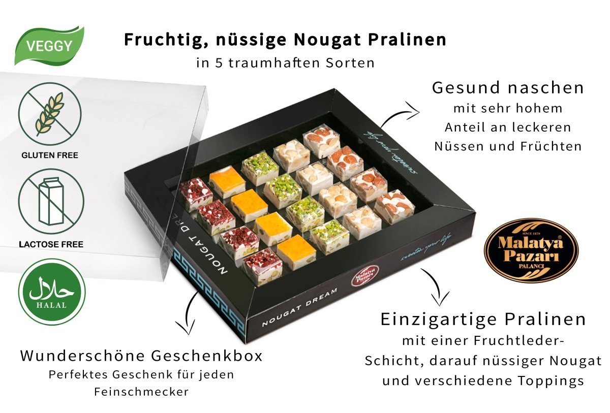 Nougat Dream Pralinen Mix - 300 gr - Naturdeluxe