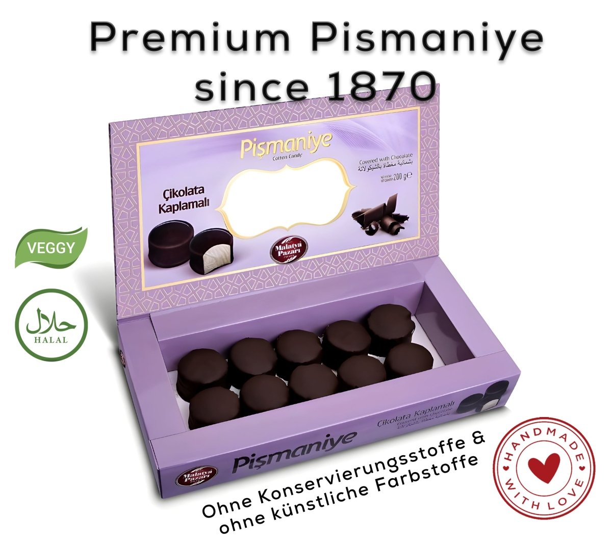 Pismaniye mit Schoko - Umhüllung 200 gr - Naturdeluxe