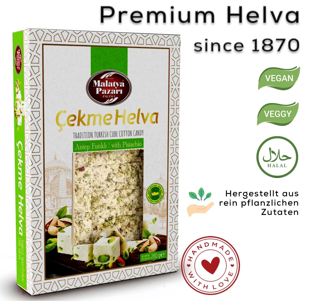 Pistazien Cekme Helva 280 gr - Naturdeluxe