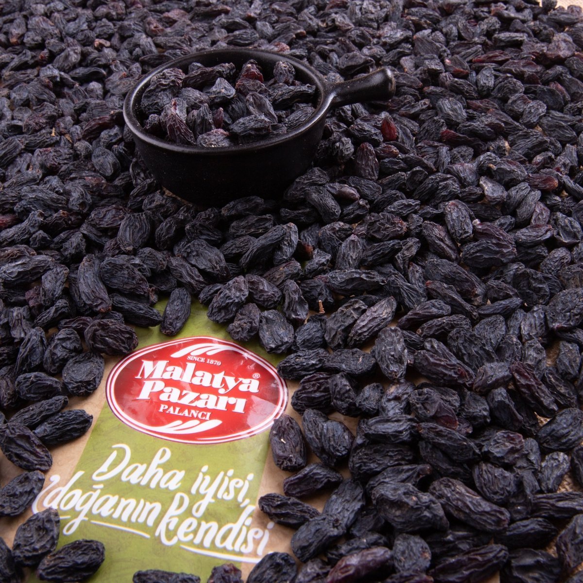 Schwarze getrocknete Rosinen mit Kernen 300 gr - Naturdeluxe