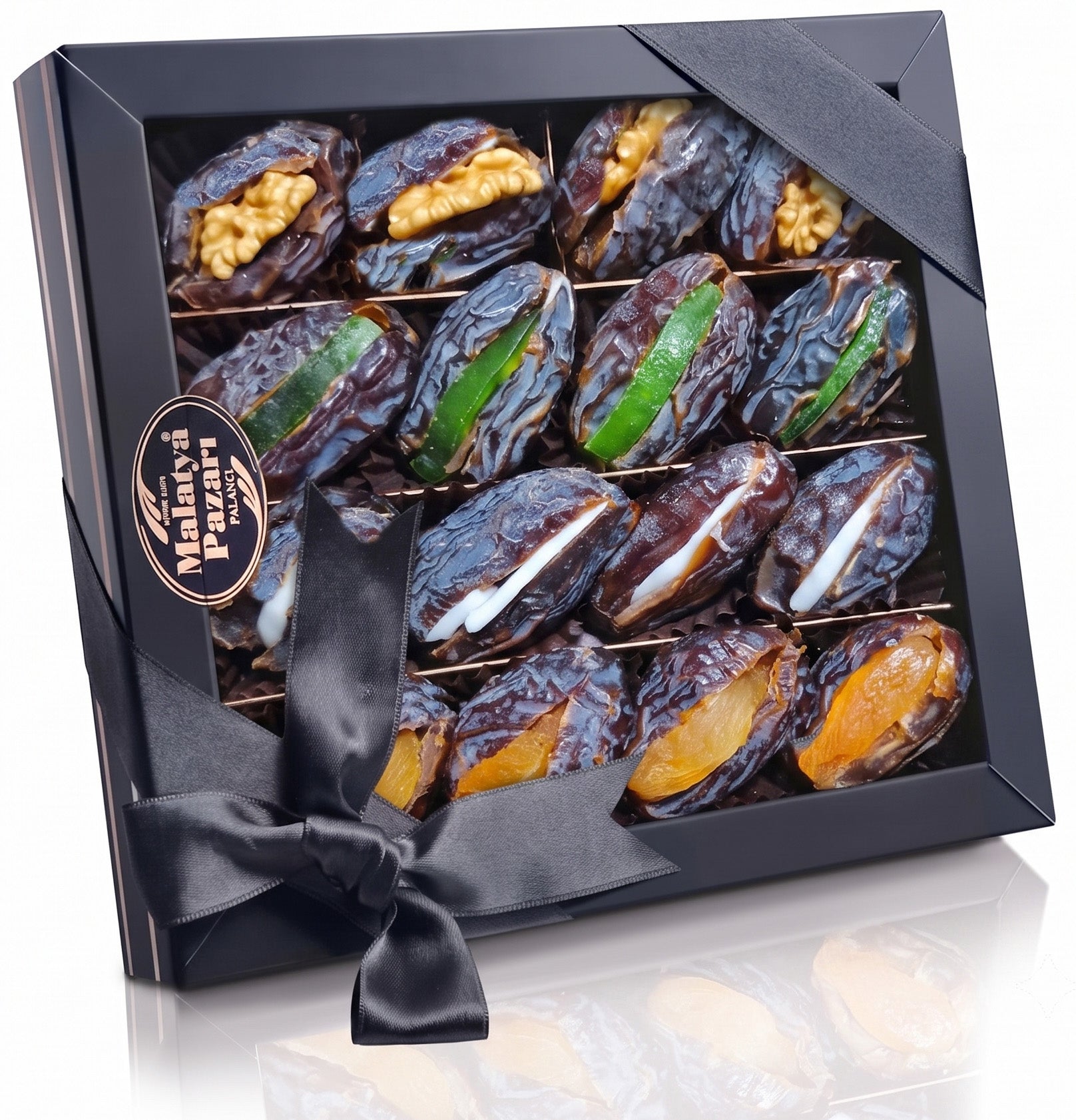 Gefüllte Medjoul Datteln – Premium Geschenkkorb mit Walnüssen, Mandeln & Cashews, 400 g (Kopie)