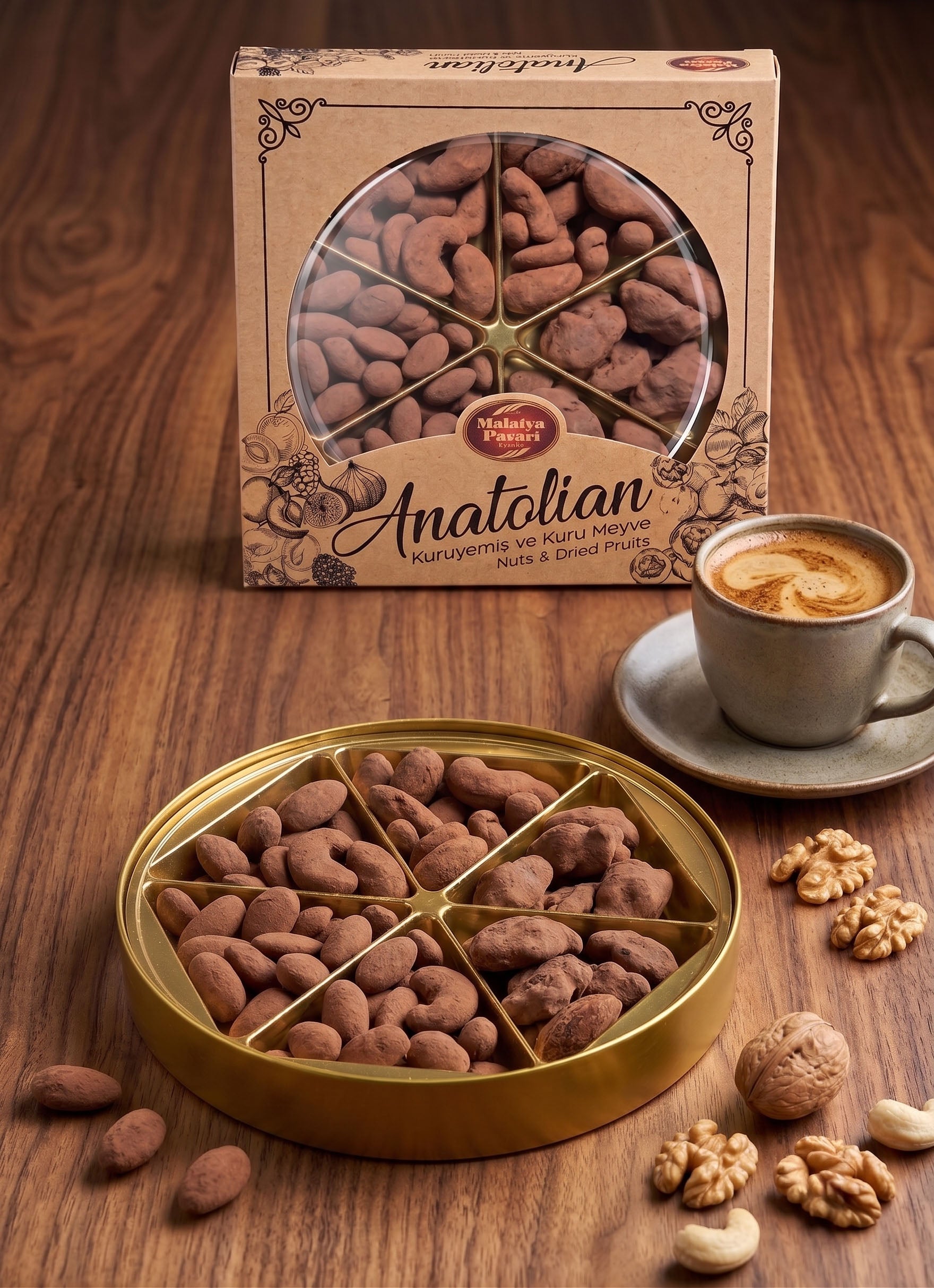 Premium Schoko-Nussmischung mit Kakao – Cashews, Mandeln & Walnüsse | 300g